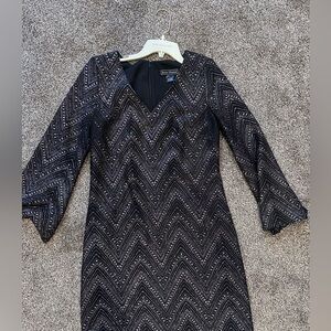 Jessica Howard Black and Silver Glitter Dress